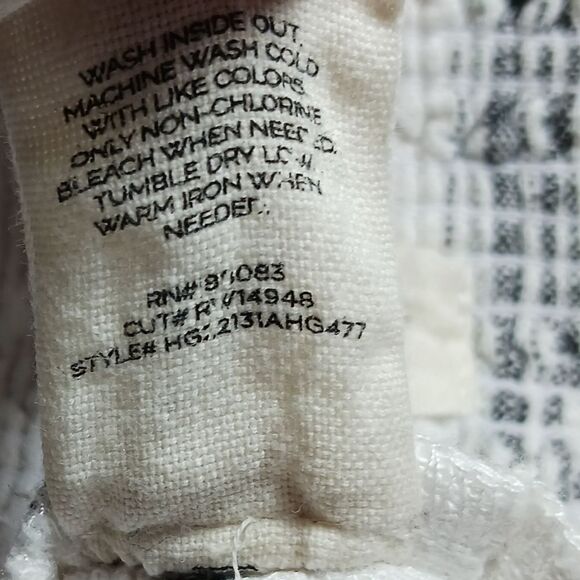 Happily Grey Linen/Rayon Wide Leg Pant Women's XL. White with Grey Stripes...... - Picture 4 of 10